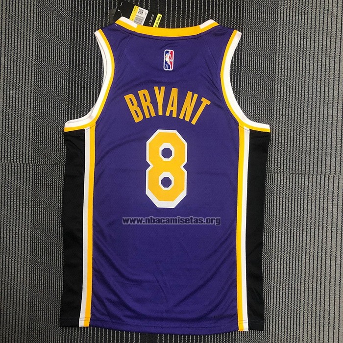 Camiseta Los Angeles Lakers Kobe Bryant NO 8 Statement 2021-22 Violeta
